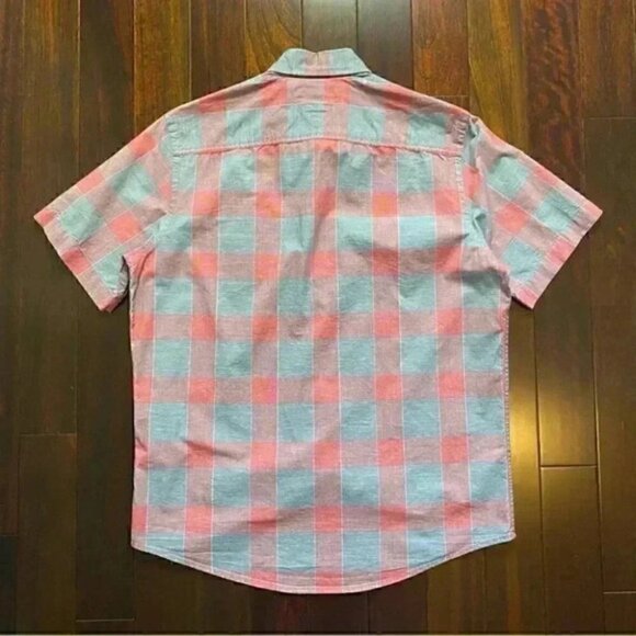 Tommy Hilfiger Mens Shirt Short Sleeve Button Down Red Grey Plaid Cotton Small - Picture 14 of 15